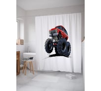 Штора (занавеска) для ванной JoyArty из сатена, 180х200 см с крючками, sc_53705