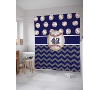 Штора (занавеска) для ванной JoyArty из сатена, 180х200 см с крючками, sc_5353