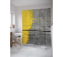 Штора (занавеска) для ванной JoyArty "Недокрашенная доска" из сатена, 180х200 см с крючками, sc_55155