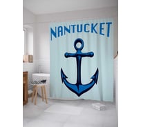 Штора (занавеска) для ванной JoyArty из сатена, 180х200 см с крючками, sc_5395