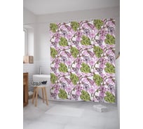 Штора (занавеска) для ванной JoyArty из сатена, 180х200 см с крючками, sc_58146