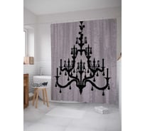 Штора (занавеска) для ванной JoyArty из сатена, 180х200 см с крючками, sc_4002