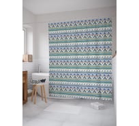 Штора (занавеска) для ванной JoyArty "Мексиканские полоски" из сатена, 180х200 см с крючками, sc_54404