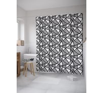 Штора (занавеска) для ванной JoyArty из сатена, 180х200 см с крючками, sc_59366