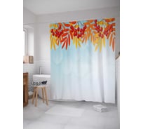 Штора (занавеска) для ванной JoyArty из сатена, 180х200 см с крючками, sc_38399