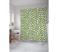 Штора (занавеска) для ванной JoyArty "Мишка с шариком" из сатена, 180х200 см с крючками, sc_35015