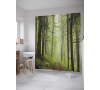 Штора (занавеска) для ванной JoyArty из сатена, 180х200 см с крючками, sc_32963