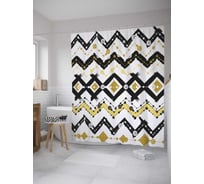 Штора (занавеска) для ванной JoyArty из сатена, 180х200 см с крючками, sc_33824