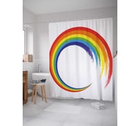 Штора (занавеска) для ванной JoyArty из сатена, 180х200 см с крючками, sc_38497