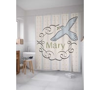 Штора (занавеска) для ванной JoyArty "Разноцветное мороженое" из сатена, 180х200 см с крючками, sc_36305