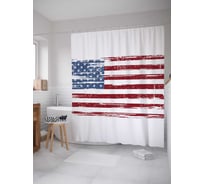 Штора (занавеска) для ванной JoyArty из сатена, 180х200 см с крючками, sc_5325