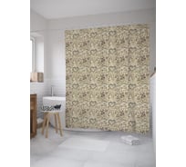 Штора (занавеска) для ванной JoyArty "Зарисовки молодоженов винтаж" из сатена, 180х200 см с крючками, sc_55545