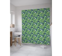 Штора (занавеска) для ванной JoyArty "С видом на море" из сатена, 180х200 см с крючками, sc_34968