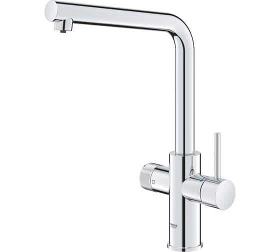 Смеситель для кухонной мойки GROHE Blue Pure Minta с функцией фильтрации, без фильтра в комплекте, хром 30588000