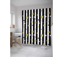 Штора (занавеска) для ванной JoyArty "Переменчивое течение" из сатена, 180х200 см с крючками, sc_33792