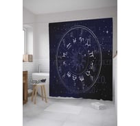 Штора (занавеска) для ванной JoyArty из сатена, 180х200 см с крючками, sc_33728