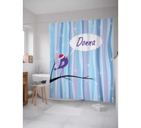 Штора (занавеска) для ванной JoyArty "Буква стимпанк" из сатена, 180х200 см с крючками, sc_36299