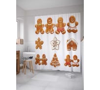 Штора (занавеска) для ванной JoyArty "Колесо телеги на лугу" из сатена, 180х200 см с крючками, sc_38264