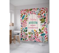 Штора (занавеска) для ванной JoyArty из сатена, 180х200 см с крючками, sc_37170