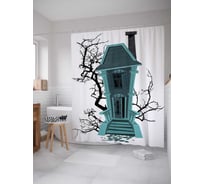 Штора (занавеска) для ванной JoyArty "Выпускная вечеринка" из сатена, 180х200 см с крючками, sc_36250