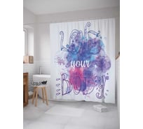 Штора (занавеска) для ванной JoyArty из сатена, 180х200 см с крючками, sc_36912