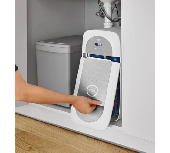 Смеситель для кухонной мойки GROHE Blue Home с системой фильтрации, охлаждения и газирования воды, Wi-Fi, хром () 31454001