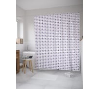 Штора (занавеска) для ванной JoyArty из сатена, 180х200 см с крючками, sc_55488