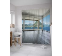 Штора (занавеска) для ванной JoyArty "Лиса на охоте" из сатена, 180х200 см с крючками, sc_39199