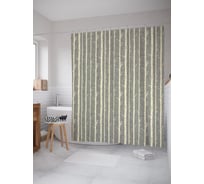 Штора (занавеска) для ванной JoyArty "Длинные ветки" из сатена, 180х200 см с крючками, sc_53127