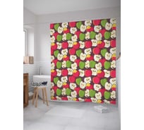 Штора (занавеска) для ванной JoyArty из сатена, 180х200 см с крючками, sc_52706