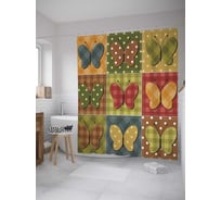 Штора (занавеска) для ванной JoyArty "Плетеные ирландские мотивы" из сатена, 180х200 см с крючками, sc_35557