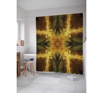Штора (занавеска) для ванной JoyArty "Другое измерение" из сатена, 180х200 см с крючками, sc_4576