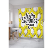 Штора (занавеска) для ванной JoyArty из сатена, 180х200 см с крючками, sc_52975