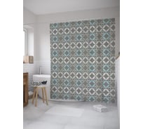 Штора (занавеска) для ванной JoyArty "Секторные круги" из сатена, 180х200 см с крючками, sc_59232