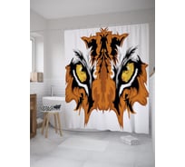 Штора (занавеска) для ванной JoyArty из сатена, 180х200 см с крючками, sc_39161