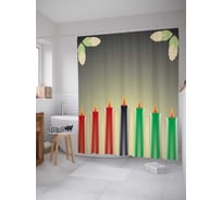 Штора (занавеска) для ванной JoyArty из сатена, 180х200 см с крючками, sc_5869