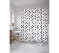 Штора (занавеска) для ванной JoyArty из сатена, 180х200 см с крючками, sc_59110