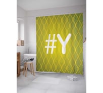 Штора (занавеска) для ванной JoyArty из сатена, 180х200 см с крючками, sc_3998y