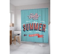 Штора (занавеска) для ванной JoyArty из сатена, 180х200 см с крючками, sc_52983