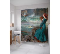 Штора (занавеска) для ванной JoyArty "Русалка.Mermaid" из сатена, 180х200 см с крючками, sc_6049