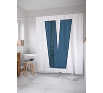 Штора (занавеска) для ванной JoyArty "Стильная v" из сатена, 180х200 см с крючками, sc_4525v