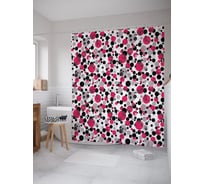 Штора (занавеска) для ванной JoyArty из сатена, 180х200 см с крючками, sc_58184