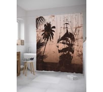 Штора (занавеска) для ванной JoyArty из сатена, 180х200 см с крючками, sc_32753