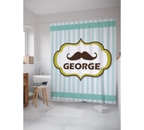 Штора (занавеска) для ванной JoyArty "Стрекозы над цветами" из сатена, 180х200 см с крючками, sc_35190