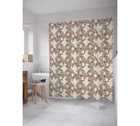 Штора (занавеска) для ванной JoyArty из сатена, 180х200 см с крючками, sc_58923