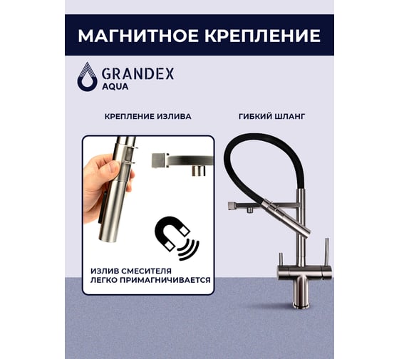 Смеситель для кухни Grandex AQUA Choice-S SAT 902015