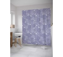 Штора (занавеска) для ванной JoyArty из сатена, 180х200 см с крючками sc_36628