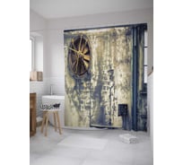 Штора (занавеска) для ванной JoyArty из сатена, 180х200 см с крючками sc_36276