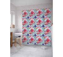 Штора (занавеска) для ванной JoyArty из сатена, 180х200 см с крючками sc_36302