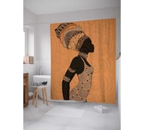 Штора (занавеска) для ванной JoyArty из сатена, 180х200 см с крючками sc_36745